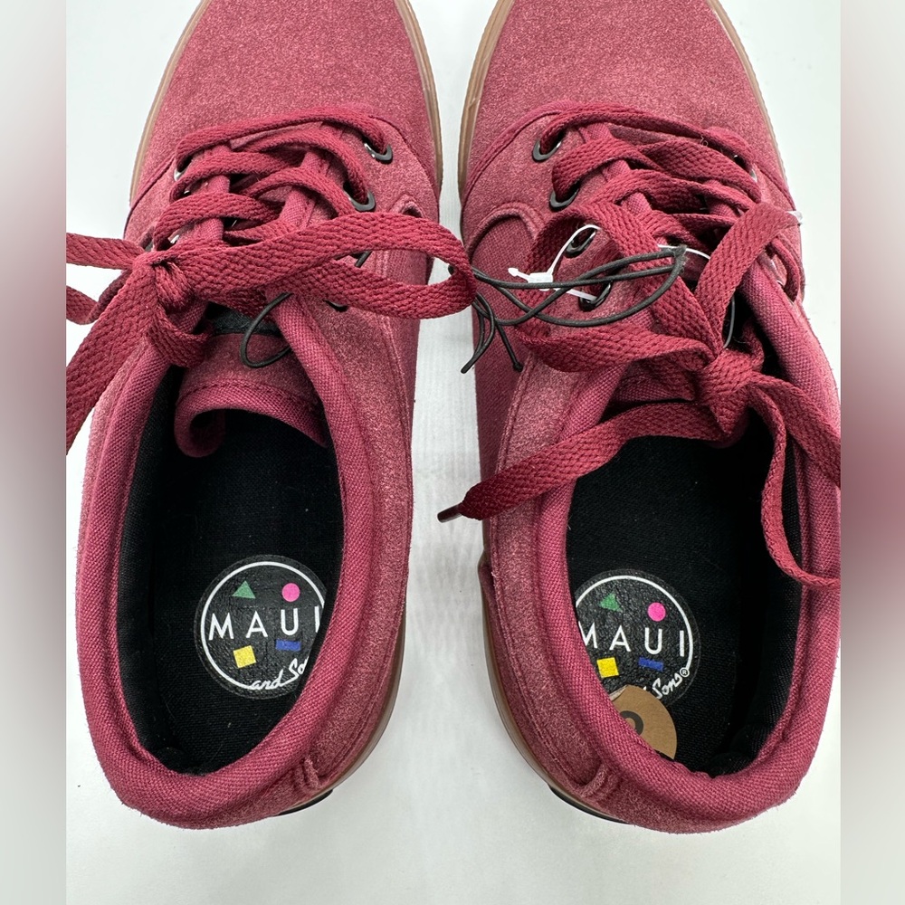 Maui and Sons Men’s Burgundy Sneakers Size 8 - Picture 8 of 14
